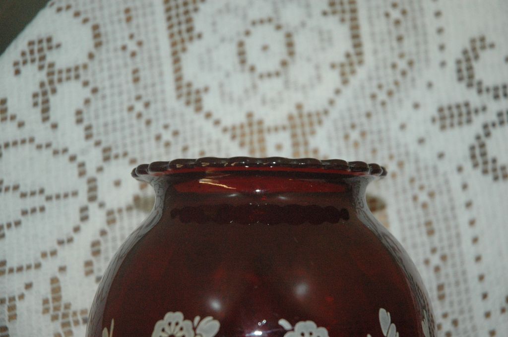 Ruby Red Glass Vase by Anchor Hocking Ruby Red Glass Vase by Anchor Hocking