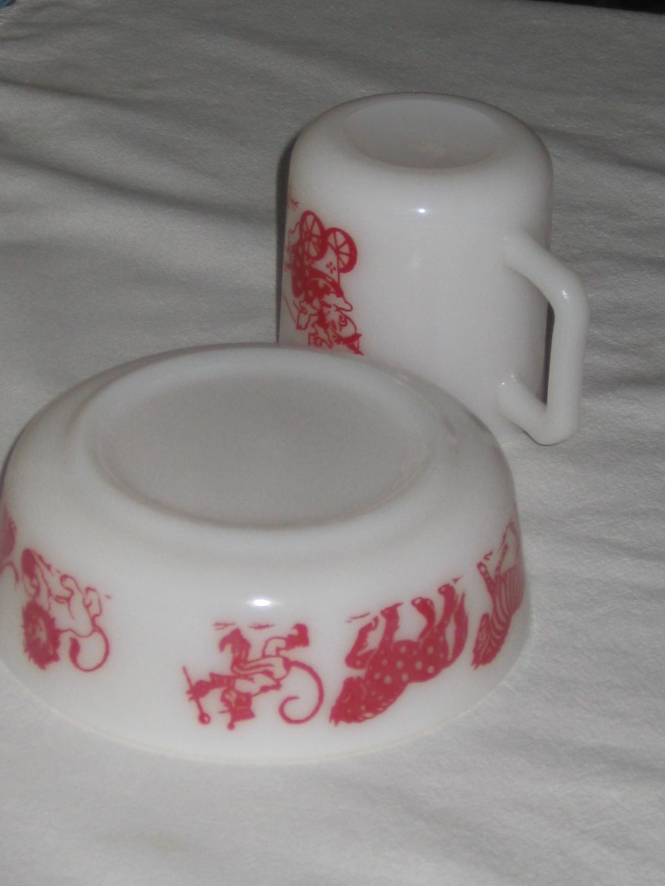 Hazel Atlas Circus Design Children's Dishes Hazel Atlas Circus Design Children's Dishes