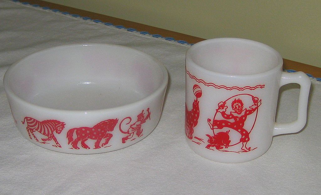 Hazel Atlas Circus Design Children's Dishes Hazel Atlas Circus Design Children's Dishes