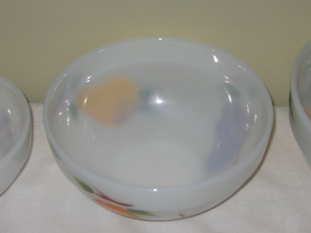 Gay Fad Fruits Fire King Mixing Bowl Set of Three Gay Fad Fruits Fire King Mixing Bowl Set of Three