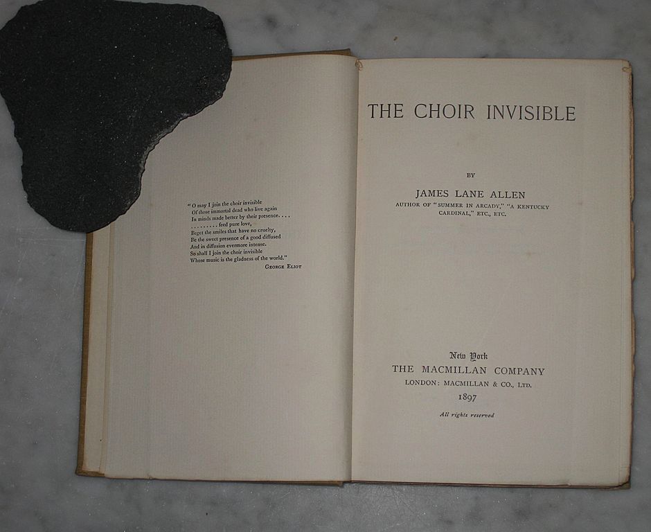 The Choir Invisible by James Lane Allen The Choir Invisible by James Lane Allen