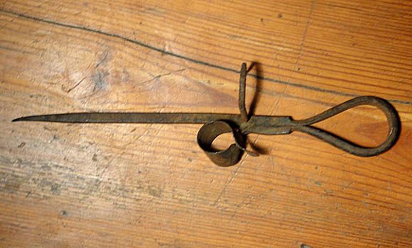 19th Century Primitive Sticking Tommy Candle Lamp 19th Century Primitive Sticking Tommy Candle Lamp