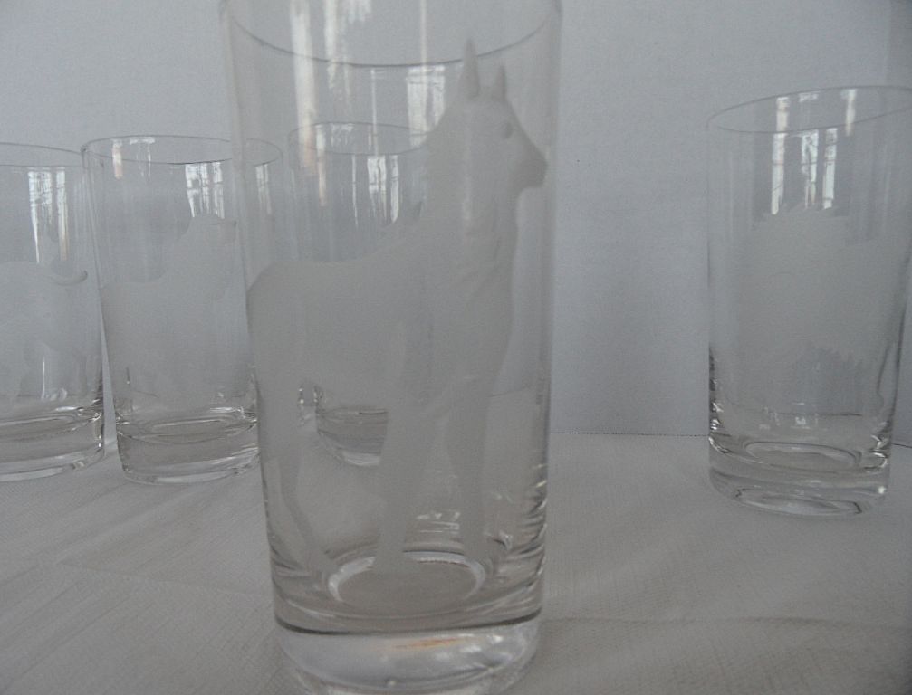 Etched Tumblers - Dogs - Etched Tumblers - Dogs -