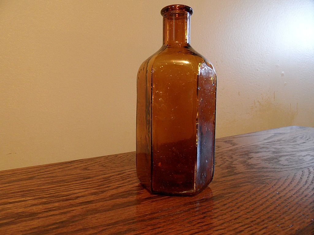 Vintage - Colored Glass Bottle Vintage - Colored Glass Bottle