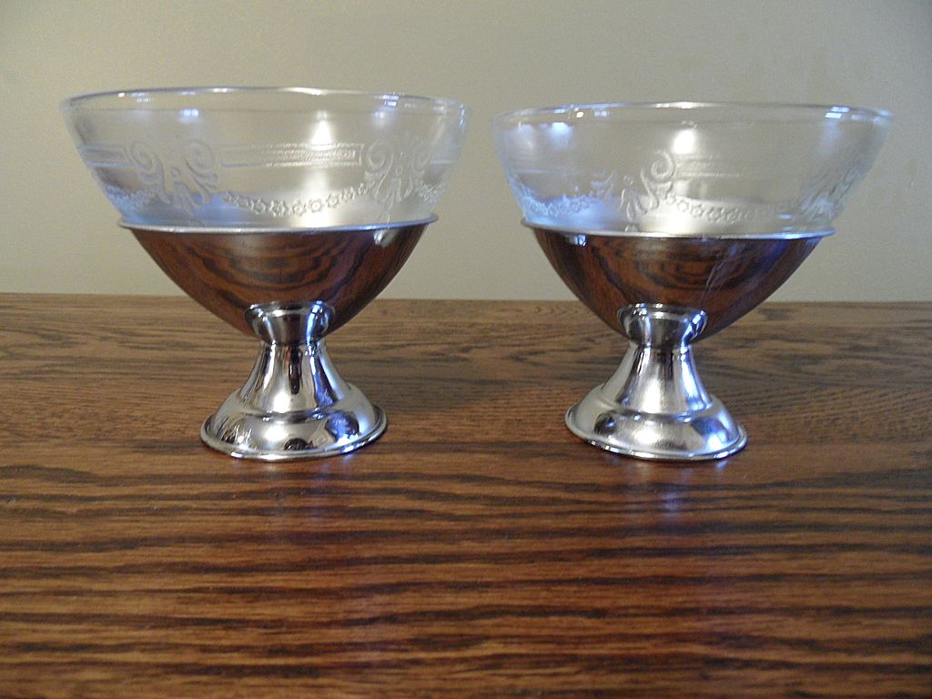 Vintage - Silverplate and Glass - Sherbet Dishes Vintage - Silverplate and Glass - Sherbet Dishes