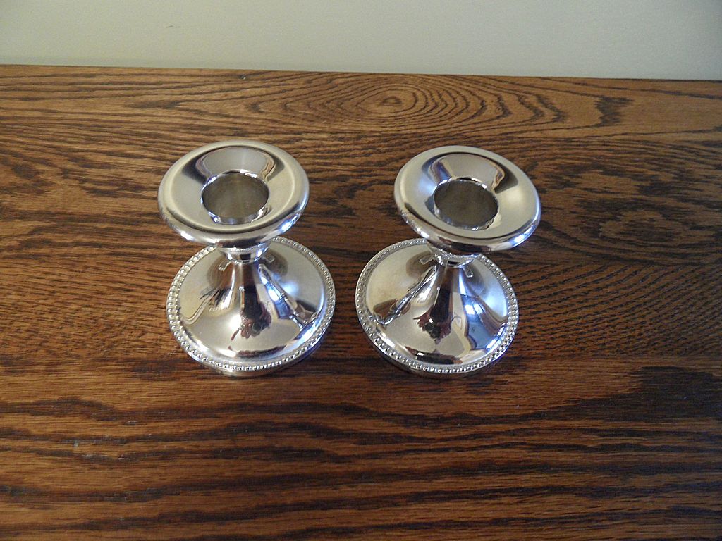 Vintage - Silver plated - Candle stick holders - International Silver Co. Vintage - Silver plated - Candle stick holders - International Silver Co.