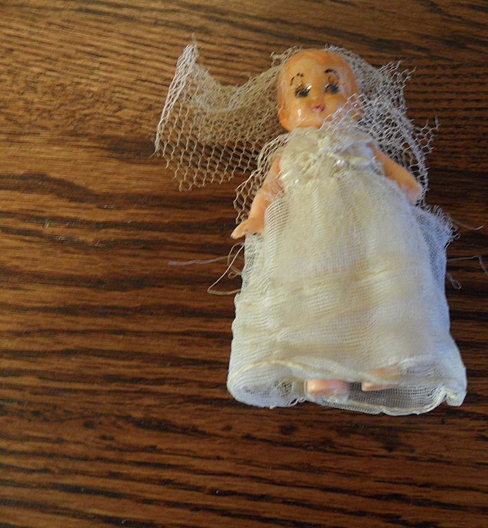 Vintage - Hard Plastic - Google Eye Doll - Wedding Dolly - 1940's Vintage - Hard Plastic - Google Eye Doll - Wedding Dolly - 1940's