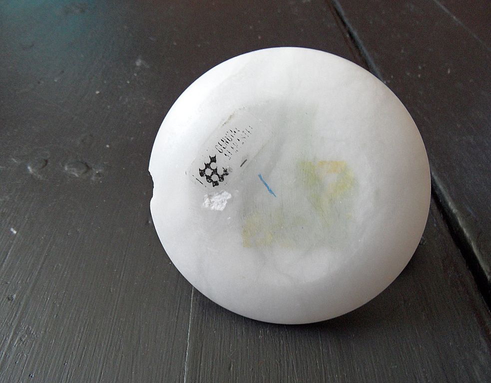 Vintage - Candle Holder - Alabaster and Metal Vintage - Candle Holder - Alabaster and Metal