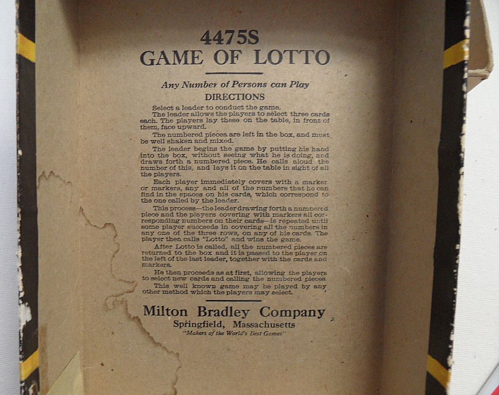 Vintage - LOTTO Game - 1930 Vintage - LOTTO Game - 1930