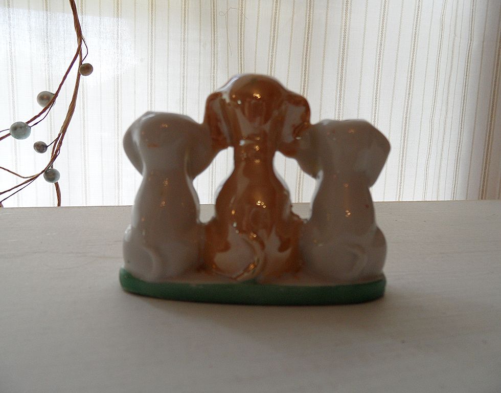 Vintage - Nippon - Lustre Ware - Toothpick holder - Elephants Vintage - Nippon - Lustre Ware - Toothpick holder - Elephants