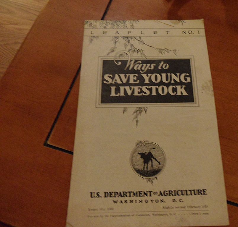 Vintage - "Ways to Save Young Livestock", US Dept of Agriculture, 1939 Vintage - "Ways to Save Young Livestock", US Dept of Agriculture, 1939