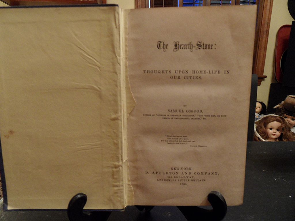 Antique - "The Hearth-Stone: Thoughts upon Home-Live in our Cities", 1854 Antique - "The Hearth-Stone: Thoughts upon Home-Live in our Cities", 1854