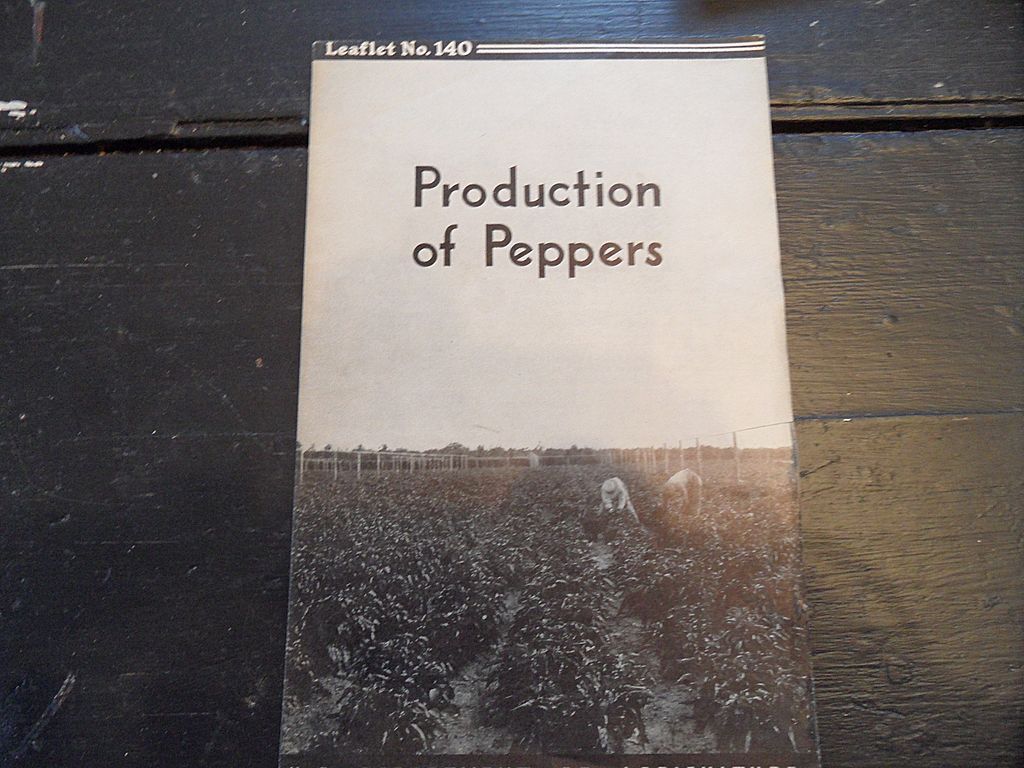 Vintage - "Production of Peppers", US Dept of Agriculture, 1940 Vintage - "Production of Peppers", US Dept of Agriculture, 1940