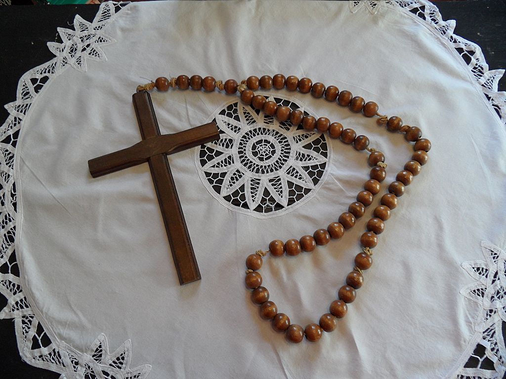 Vintage - HUGE Rosary Beads - Wood Vintage - HUGE Rosary Beads - Wood