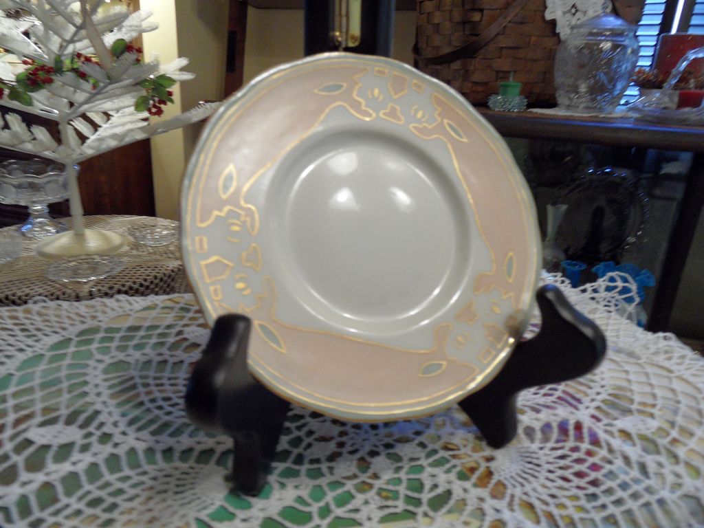 Antique - Limoges - Artist Signed - Saucer Antique - Limoges - Artist Signed - Saucer