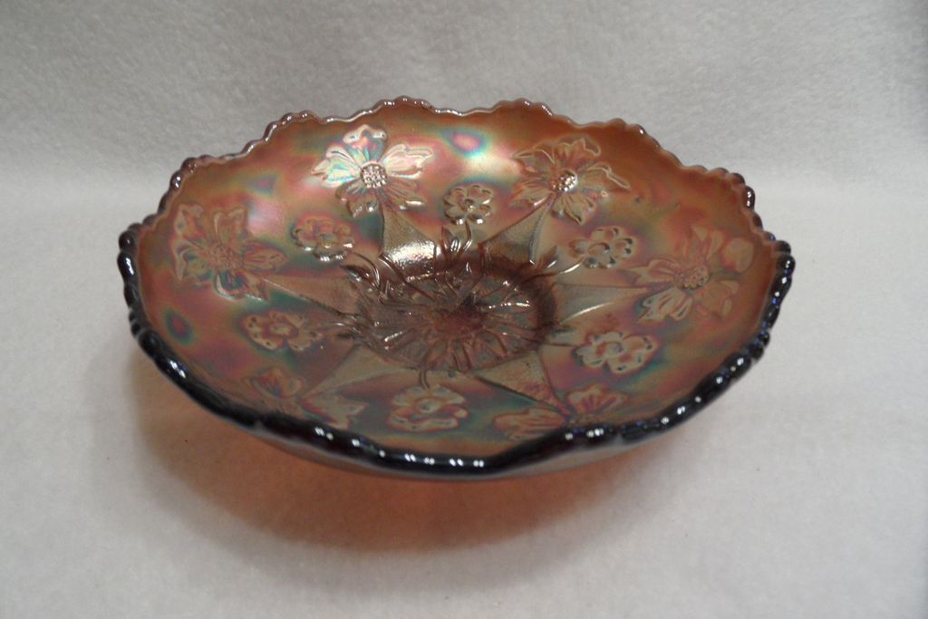Vintage - Carnival Glass - Blue - Candy Dish Vintage - Carnival Glass - Blue - Candy Dish