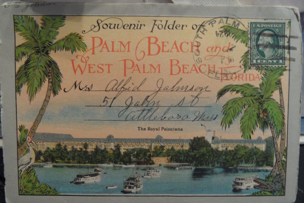 Antique - Postcard - Souvenir Folder of Palm Beach and W. Palm Beach Florida Antique - Postcard - Souvenir Folder of Palm Beach and W. Palm Beach Florida