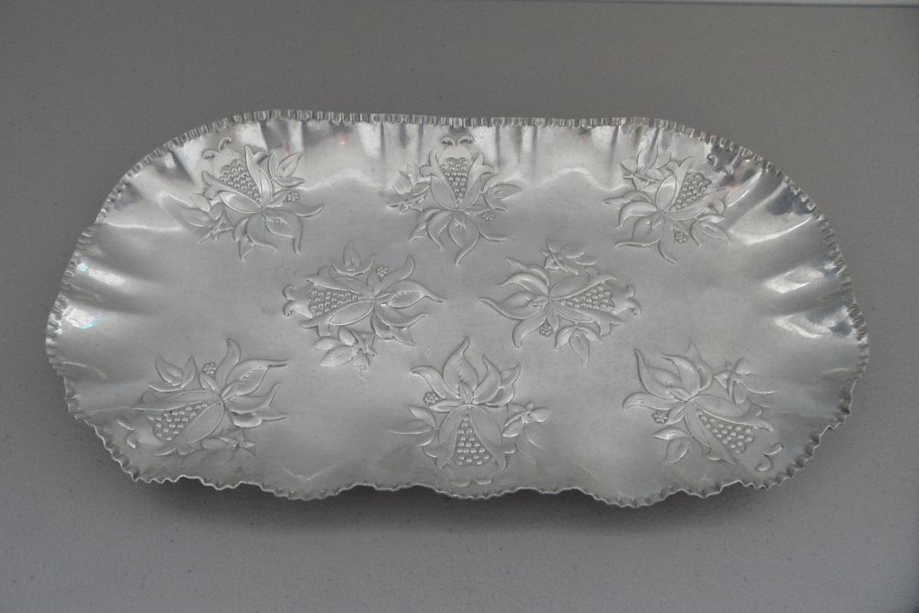 Vintage - Stamped Aluminum Tray Vintage - Stamped Aluminum Tray