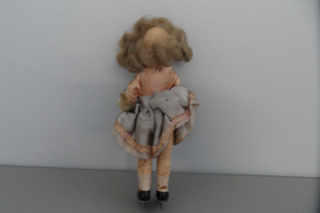 Vintage - Bisque Doll on skates! Vintage - Bisque Doll on skates!
