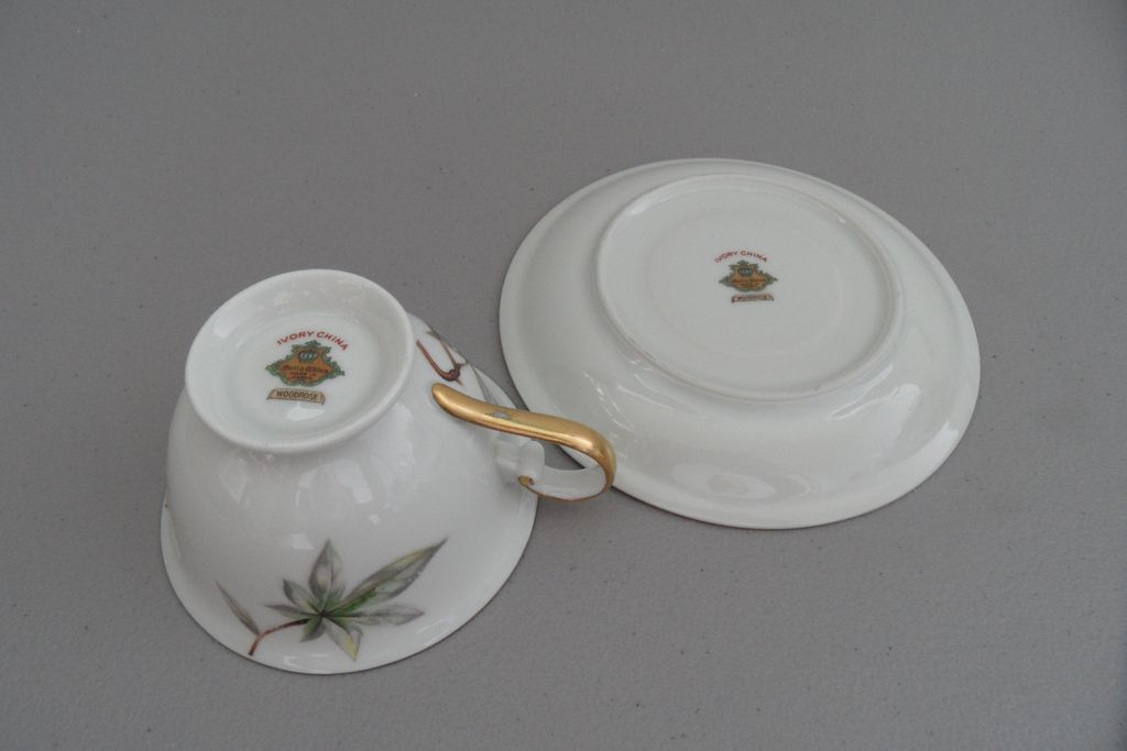 Vintage - Meito China - Woodrose - Footed Cup and Saucer Vintage - Meito China - Woodrose - Footed Cup and Saucer