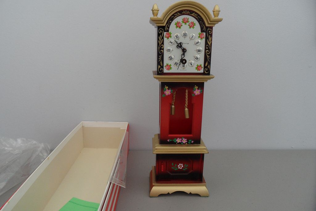 Vintage - Mini Grandfather Clock - West Germany Vintage - Mini Grandfather Clock - West Germany
