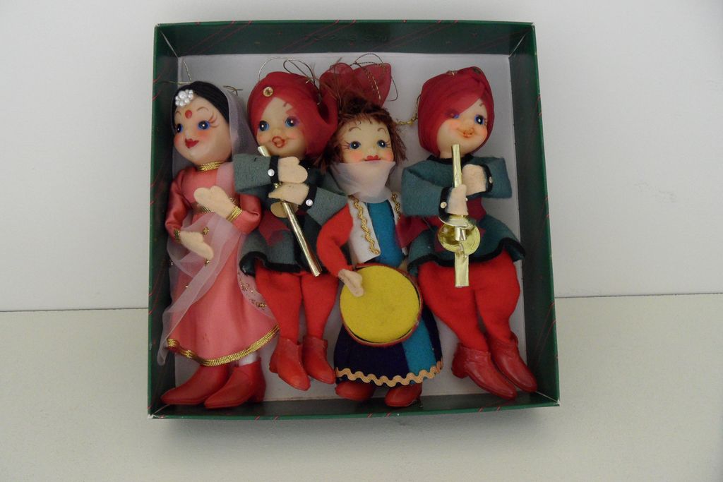 Vintage - Boxed set of Four - Christmas Tree Decorations Vintage - Boxed set of Four - Christmas Tree Decorations
