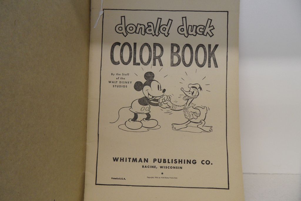 Vintage - Coloring Book - Draw and Paint - Featuring Donald Duck - 1936 Vintage - Coloring Book - Draw and Paint - Featuring Donald Duck - 1936