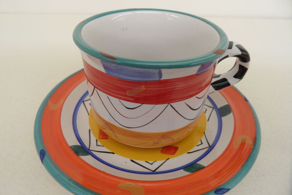 Vintage - Cup and Saucer - Clementina Van Der Walt Ceramics Vintage - Cup and Saucer - Clementina Van Der Walt Ceramics