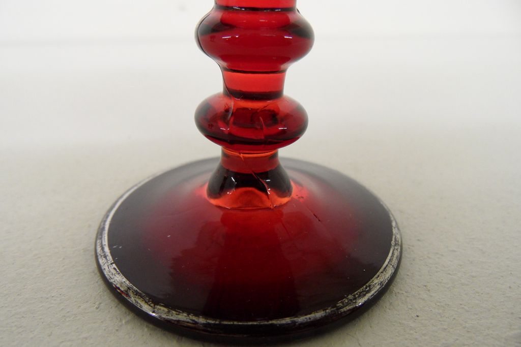 Vintage - Set of Three - Brandy Glasses - Amberina Vintage - Set of Three - Brandy Glasses - Amberina
