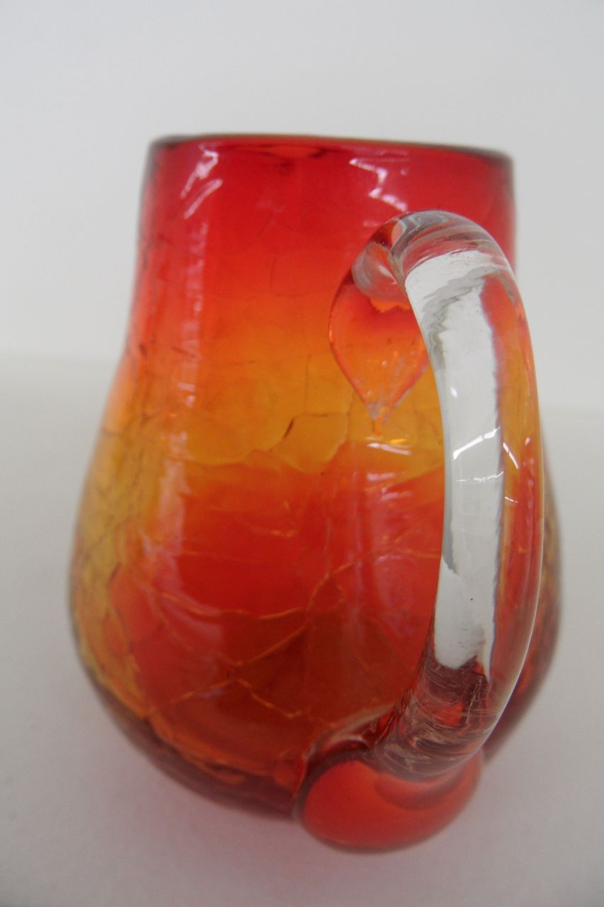 Vintage - Glass Pitcher - Amberina - Crackle Glass Vintage - Glass Pitcher - Amberina - Crackle Glass