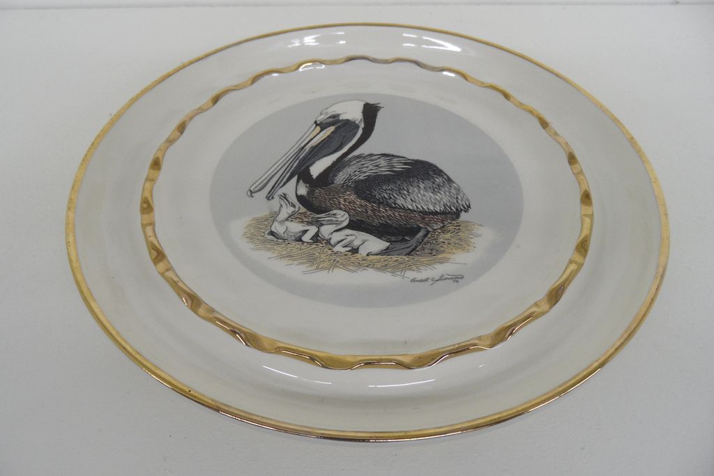 Vintage - Porcelain Tray - Pelican Vintage - Porcelain Tray - Pelican