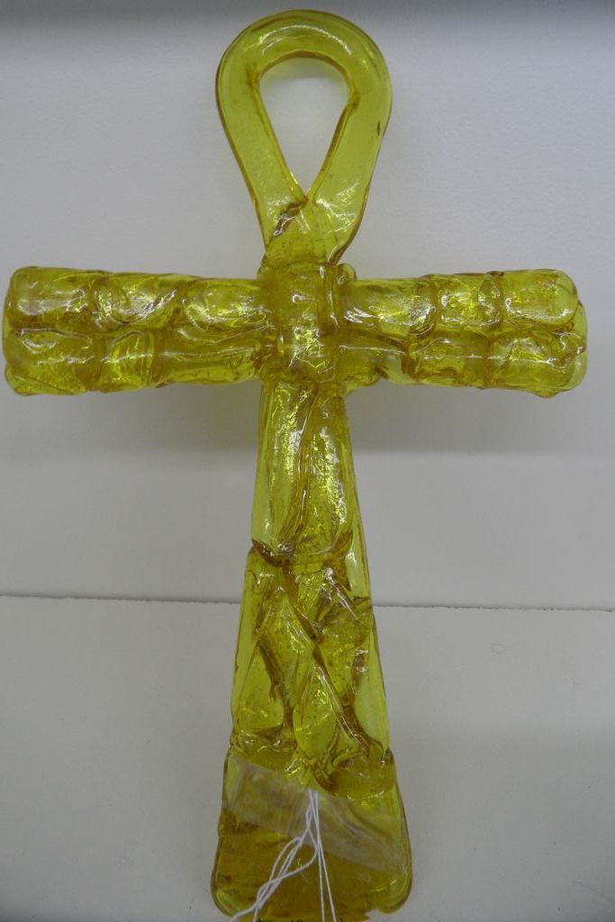 Vintage - Glass Cross - 1960's Vintage - Glass Cross - 1960's