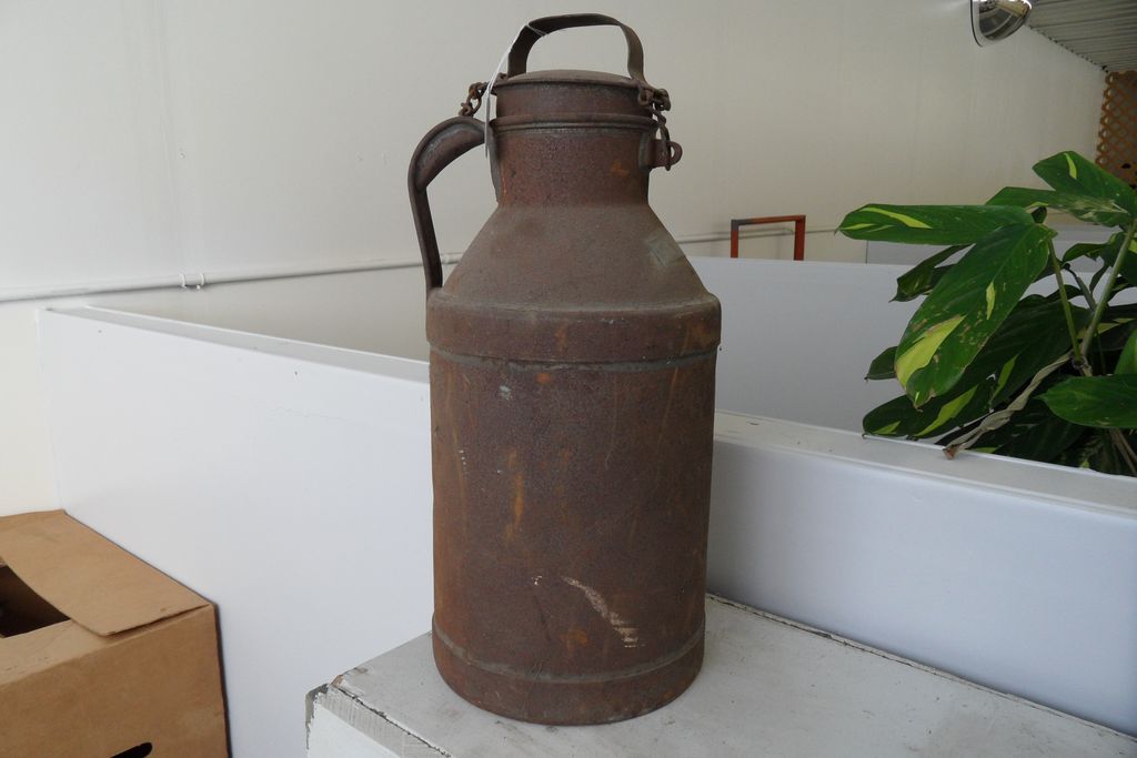 Antique - Milk Can - Initialed R.C.W. Antique - Milk Can - Initialed R.C.W.