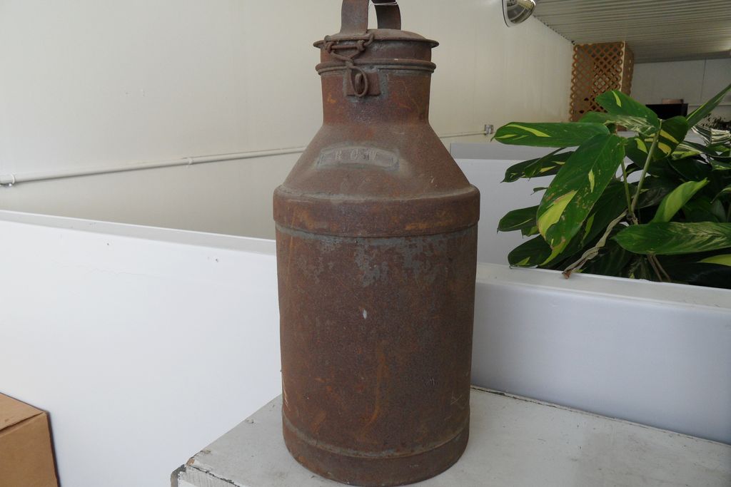 Antique - Milk Can - Initialed R.C.W. Antique - Milk Can - Initialed R.C.W.