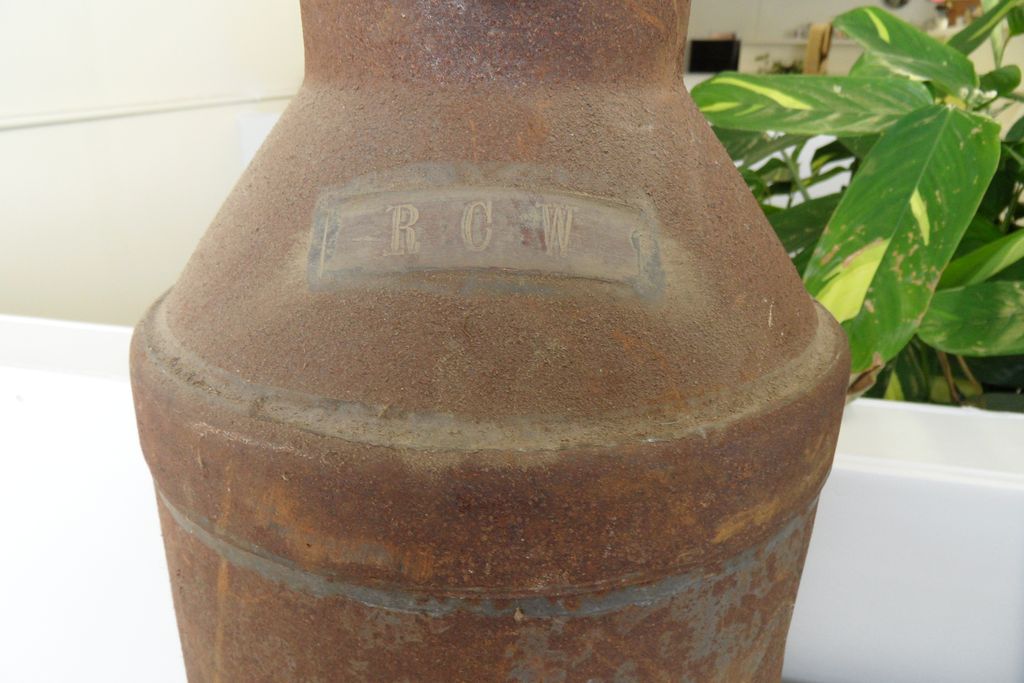 Antique - Milk Can - Initialed R.C.W. Antique - Milk Can - Initialed R.C.W.