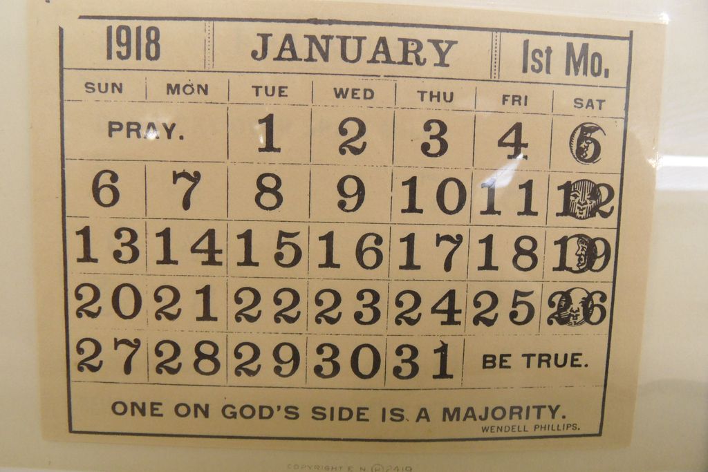 Vintage - Calendar - 1918 Vintage - Calendar - 1918