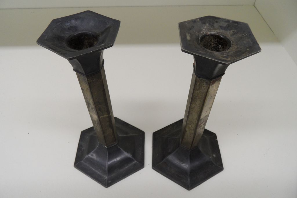 Vintage - Candle Sticks - Quadruple Plate - Beacon Sterling Co. Vintage - Candle Sticks - Quadruple Plate - Beacon Sterling Co.