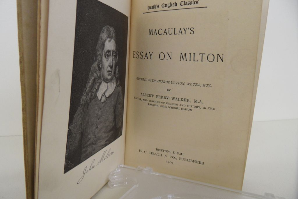 "Essays on Milton and Addison" - Hard Cover - 1909 "Essays on Milton and Addison" - Hard Cover - 1909