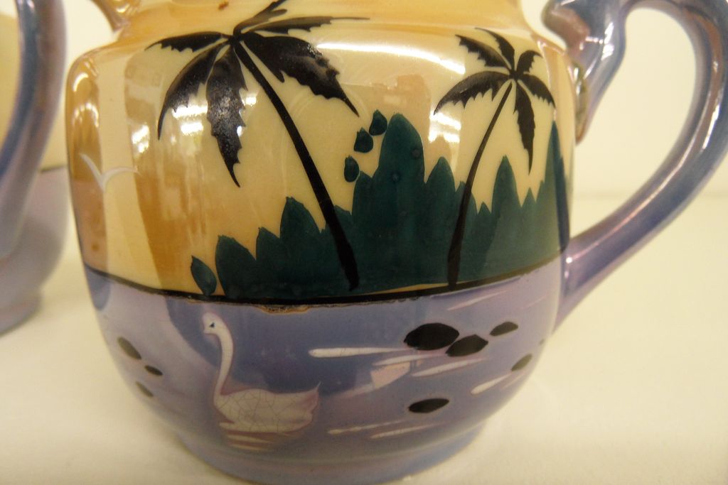 Vintage - Creamer and Sugar - Made in Japan - Lustreware Vintage - Creamer and Sugar - Made in Japan - Lustreware