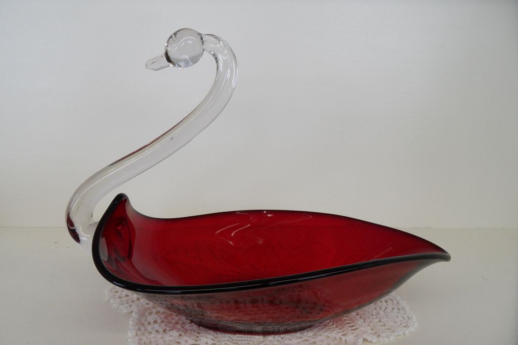Vintage - Glass - Duncan & Miller - Swan Vintage - Glass - Duncan & Miller - Swan