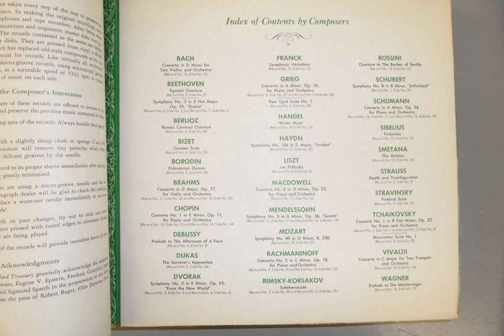 Vintage - Records - The Standard Treasury of the World's Greatest Music Vintage - Records - The Standard Treasury of the World's Greatest Music