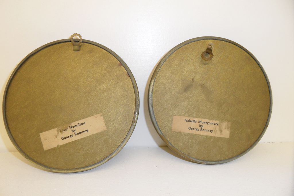 Vintage - Pair of Cameo Pictures - George Romney Vintage - Pair of Cameo Pictures - George Romney