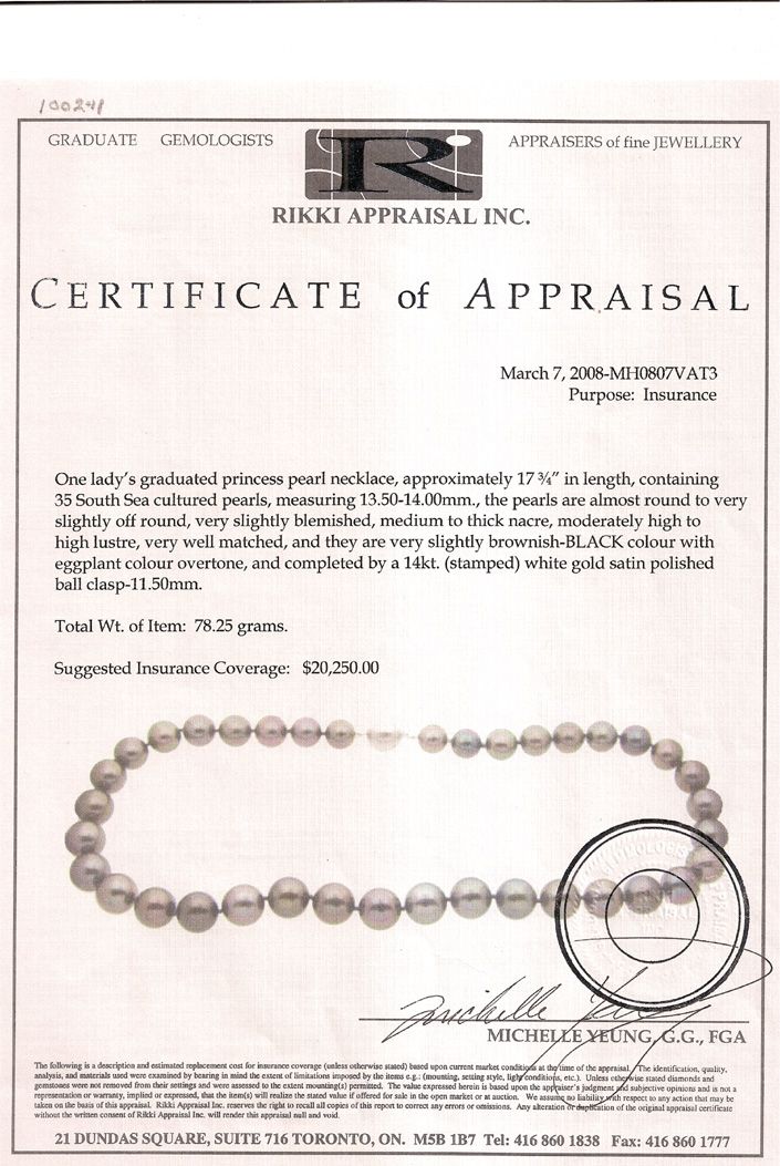 Spectacular Black Tahitian Pearl Necklace Spectacular Black Tahitian Pearl Necklace