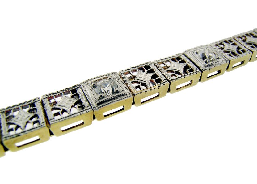 Art Deco Gold and Diamond Bracelet Art Deco Gold and Diamond Bracelet