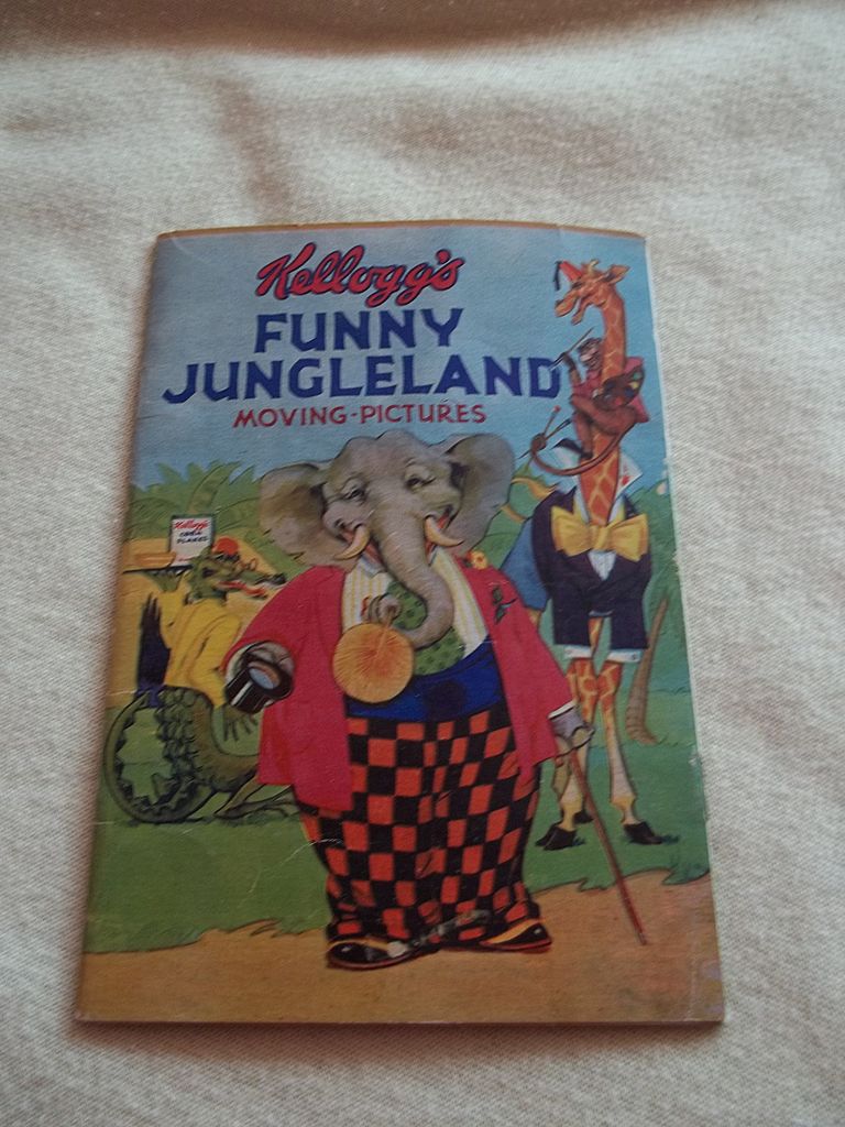 Kellogg's Funny Jungleland-Moving Pictures 1932 Book Kellogg's Funny Jungleland-Moving Pictures 1932 Book
