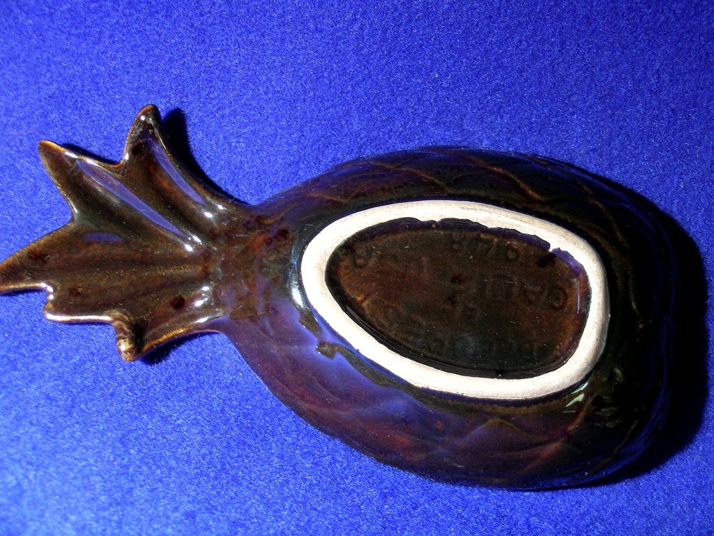 DeForset Of California Pineapple Spoon Rest Pottery DeForset Of California Pineapple Spoon Rest Pottery