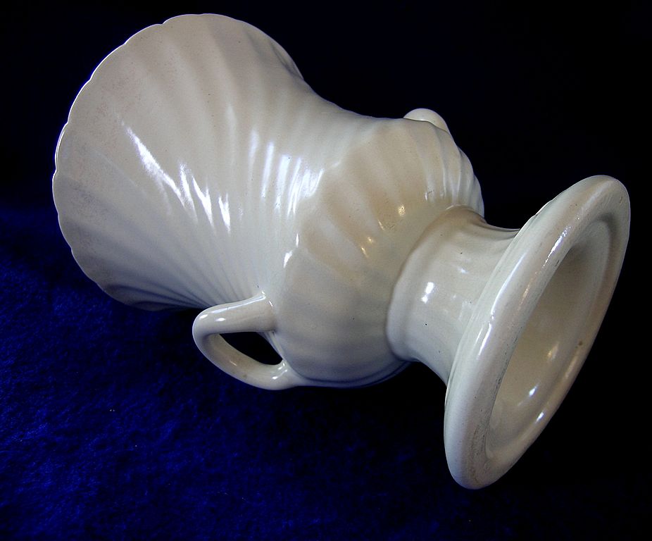 RumRill Ivory with Blue Interior Planter or Vase RumRill Ivory with Blue Interior Planter or Vase