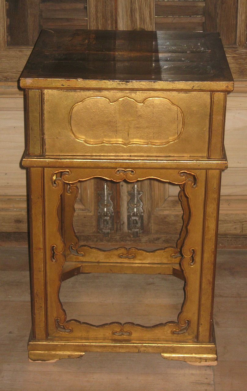 19th C. Japanese Gilt Lacquer Pedestal 19th C. Japanese Gilt Lacquer Pedestal