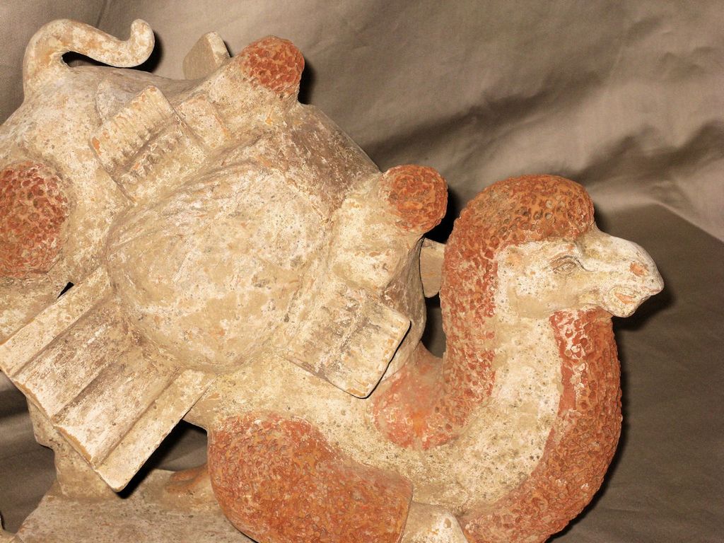 Northern Qi Dynasty Rare Pottery Kneeling Bactrian Camel Northern Qi Dynasty Rare Pottery Kneeling Bactrian Camel