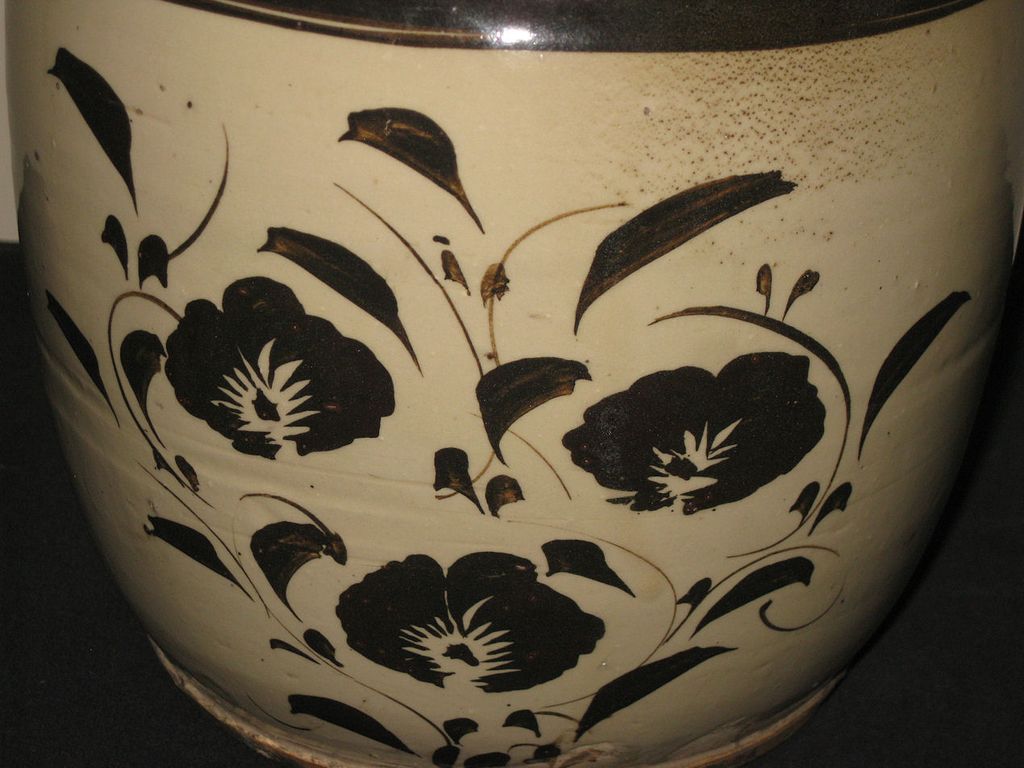 19th C. Chinese Pottery Cizhou Glazed Jar 19th C. Chinese Pottery Cizhou Glazed Jar